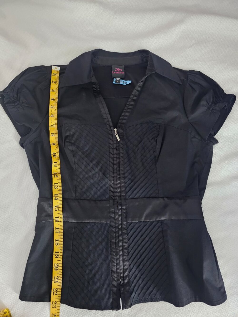 2B Bebe Black womens blouse/top - Picture 4 of 6